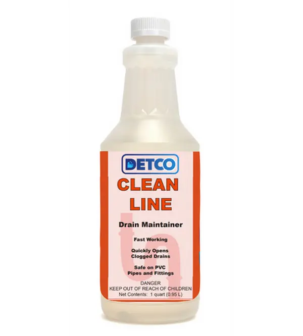 DETCO Clean Line Household Cleaner - Liquid Alkaline Drain Opener