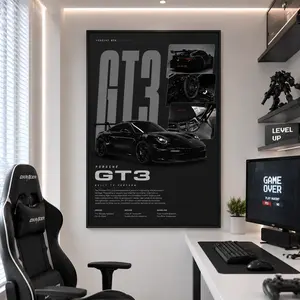 "GT3" Supercar Wall Art Poster | Rare Luxury Car Artwork | Luxury Automotive Decor | Automotive Art Print