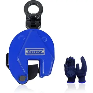 Vertical Plate Clamp, 1Ton/2200LB Working Load, Jaw Opening 0.8IN, Industrial Steel Plate Clamp for Lifting and Transporting