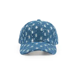 Markia Denim Blue Rhinestone Trucker Hat