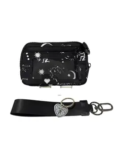 Wristlet Wallet Zodiac Keychain for Women - Scorpio, Sagittarius, Capricorn, Aquarius - RFID Protected