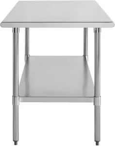 Stainless Steel Kitchen Prep Table 72"x30" with Undershelf, NSF Worktable for Restaurants
