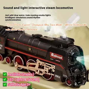 Smoke & Thunder Rail Master” 5-Car Electric Train Set | 3D Steam Wizardry + Luxury Tracks | TikTok’s Top Bonding Experience water spray kid gift year boys girl