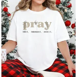 Pray for It Pray Over It Christian Sweatshirt, Jesus Over Everything Shirt, Jesus Bible Verse, Faith Crewneck Sweatshirt
