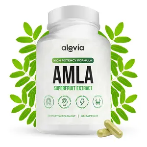 Organic Amla Capsules 1000mg – Organic Indian Gooseberry Fruit Supplement – Organic Amla Powder – 60 Capsules