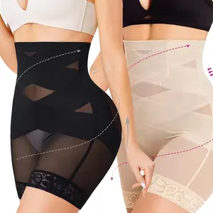 High-Waisted Shapewear Pants Net Lace Breathable Fitness Yoga Pants Push Leggings Transformational for Women's Comfort Breathable Material & Net Lace Design Black Womenswear Compression Minimalist Elegance