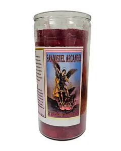 Jumbo San Miguel Arcangel 14 Day Fixed Candle /  Jumbo Veladora Preparada San Miguel Arcangel