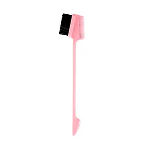 【Not for sale】Comb Hair Edge Brush for Lace Front Wigs 1 Piece Pink Handle with Black Bristles for Styling