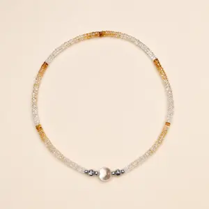 Natural Gradient Citrine Magnetic Detachable Necklace