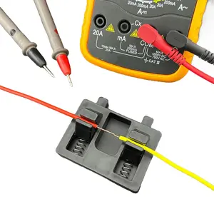 Electric Wire Welding Fixture, Soldering Wire Holder w/Dual Spring- Loaded Clips, Black Base, Helping Hands Holder for Home DIY, Electrode& Workshop Repairs- Welding Accessories