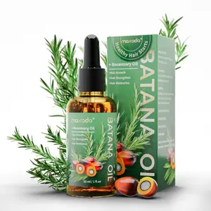 Maxodo Organic 30ml Rosemary & Batana Oil Hair Growth Serum with Dropper - Unisex Youth Haircare Liquid, Scalp Treatment, Anti-Dandruff Moisturizer for Dry Damaged Repair, Thinning Strengthening,summervibes outdoorfun