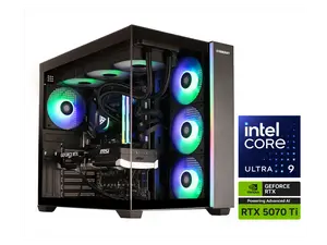 STORMCRAFT Gaming PC Intel Core Ultra 9 285 NVIDIA GeForce RTX 5070 Ti - AI Powered 32GB DDR5 6000MHz RGB 2 TB NVMe SSD 360mm AIO 850W PSU Windows 11 Home - AI FA28500CC-57TN1