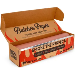 Butcher Paper Roll with Dispenser Box, 18" x 175' (2100") -Grade Peach Butcher Paper for , BBQ, Grilling,  Meat -  Made - Unbleached, Uncoated and Unwaxed