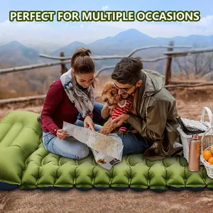 1-Person Self-Inflating Camping Sleeping Pad with Built-in Foot Pump Ultralight Compact Heavy-Duty Fast Inflation Deflation Comes with Carry Bag for Backpacking Hiking Camping Premium Outdoor Hiking Gear