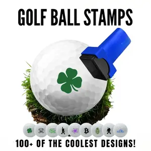 Ball Badge Golf Ball Stamp Self-Inking Marker for Identifying Balls Durable Design Stocking Stuffer Holiday Gift Golfer Equipment Golf Gift Golf Accessories