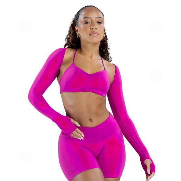 [WITH LOGO] DFYNE 3 IN 1 Shrug + Bra + Bhorts/Leggings set, seamless design, curve-enhancing design, butt-lifting design, suitable for yoga, fitness, sports, running, hiking, cycling, leisure travel and other occasions