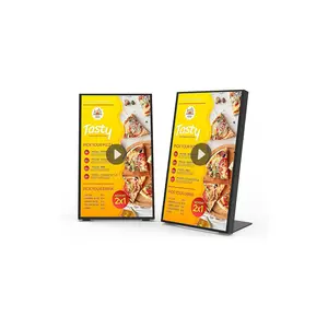 Canlarriz 18.5 inch Desktop Digital Signage Display, Waterproof & Shatterproof  with 500 Nits HD Countertop Advertising Screen, 24/7 Commercial Reliability for Menu Boards, Cash Registers& Reception Desks & Counter tops.