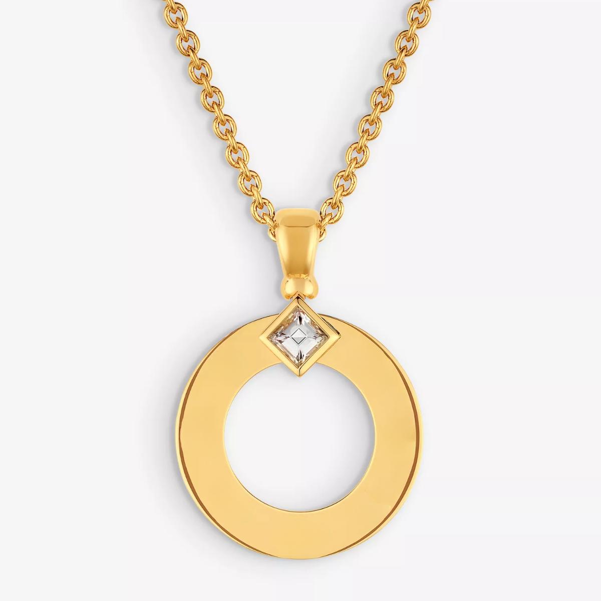 Geometric Circle Pendant Necklace  Minimalist Modern Statement Fashion Pendant Jewelry Women Party Gift