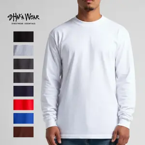 SHAKAWEAR 7.5 oz Max Heavyweight Long Sleeve T-Shirt - 100% USA Cotton, Oversized Fit, Multi-functional, Comfortable & Stylish