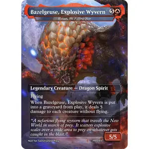 Bazelgeuse, Explosive Wyvern (Ryusei, The Falling Star) - MTG PROXY Video Games/Monster Hunter