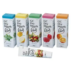 GC Dry Mouth Gel - 5 tubes - Orange, fruit salad, raspberry, lemon, mint.