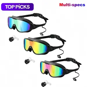 Fogproof and UV-protected Swimming Goggles, Leak-proof and Durable Swimming Glasses for Men, Women and Teens Wear Nose Clip and Earplugs