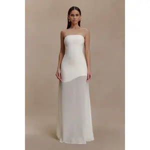 Mason Crepe And Chiffon Maxi Dress - Ivory