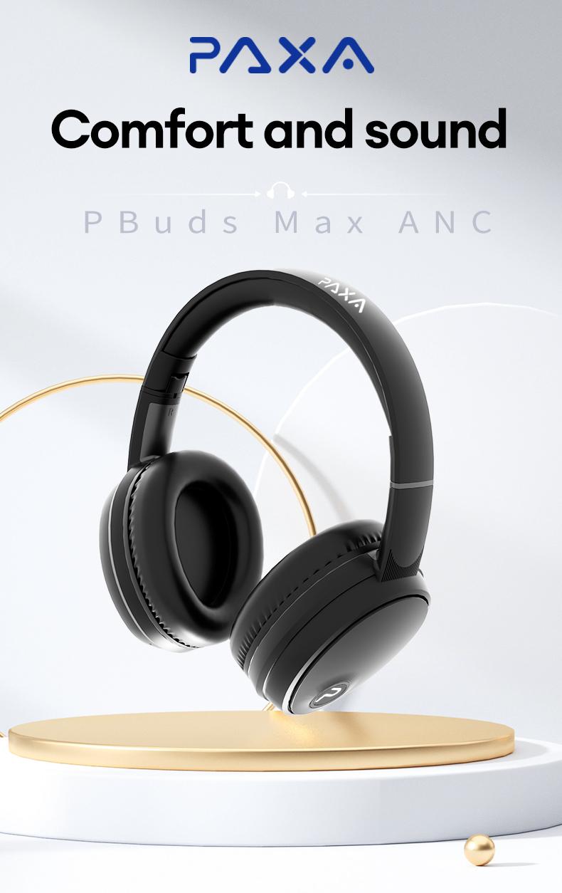 PAXA-PBuds Max ACN Headset Headphones，Hollow Earphone Design,Outstanding Acoustic Performance Balance Technology, Low-Latency Sound Image Synchronization, Bluetooth 5.4 Stable Version, 30-Hour Battery Life, Suitable For Work Or Outdoor Activities.