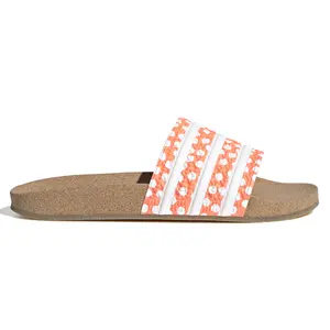 adidas Womens Adilette Slide Casual Sandals Casual Low Heel 1-2" - Orange