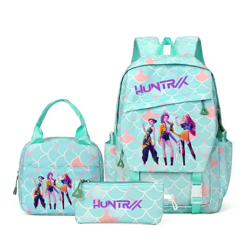 3pcs  Backpacks With Lunch Bags Pencilcase Women's Men's Capacity Travel Backpacks Teens School Bags