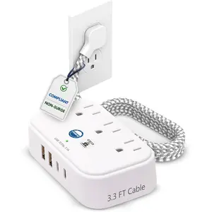 Approved Power Strip N Surge Protector with 3.3 ft Travel Extensi Cord and USB Ports [2 USB, 2 USB-C, 3 AC]  Ship Essentials for Carnival, Princess, & Major  Lines 2026 & 2027