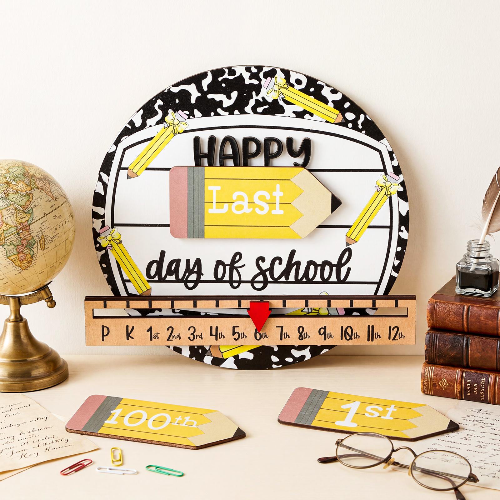 First & Last Day of School Sign Reusable Dry Erase 8" - Back to School Board Gifts Wooden Pencil Style, Cute Pencil Bow Notebook Design for Pre-K Kindergarten Photo Props First Day Last Day Traditions Teachers Parents Essentials Class of 2026 First & Last Day of School Sign Reusable Dry Erase 8" - Back to School Board Gifts Wooden Pencil Style, Cute Pencil Bow Notebook Design for Pre-K Kindergarten Photo Props First Day Last Day Traditions Teachers Parents Essentials Class of 2026