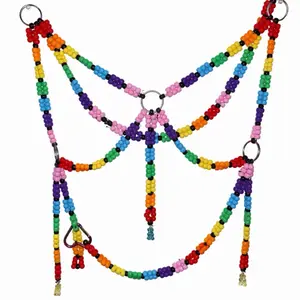 Kandi Beaded Adjustable Rave Top for Women - One Size Fits Most - Perfect for Rave Events and Parties - Womenswear - Love Your Piece
