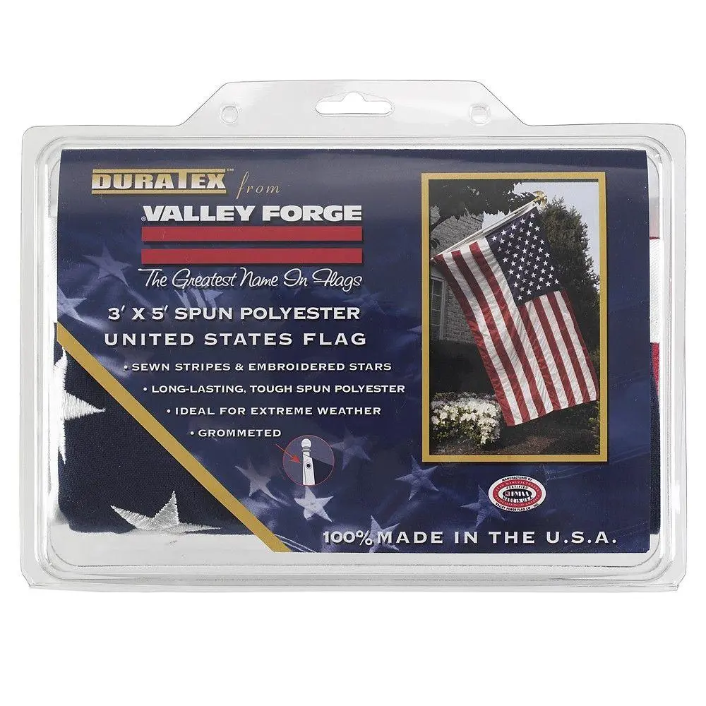Valley Forge Flag USDT3 Lightweight Poly Banners, 3 x 5 ft. Poly Carton Flag