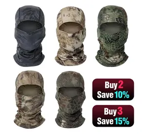5PCS Camouflage for winter Balaclava Face Mask UV Protection Men Women Sun Hood Tactical Motorcycle Fishing Hiking Cycling Neck Gaiter Breathable Bandana  Gaiter for Multifunctional Windproof Sports