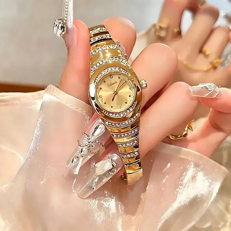 Luxurious Diamond Gold Watch DealsforYouDays SummerWins 4th of july accessories Elegant, Fashionable Bracelet Style, Waterproof, Adjustable Strap — Top Choice for Gifting