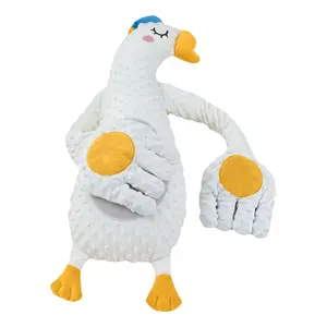 Baby Sleep Aid Stuffed Animal Ergonomic Duck-Shaped Soothing Doll with Remote Control Music & Hot Compress for Infants Newborn Calming Toy