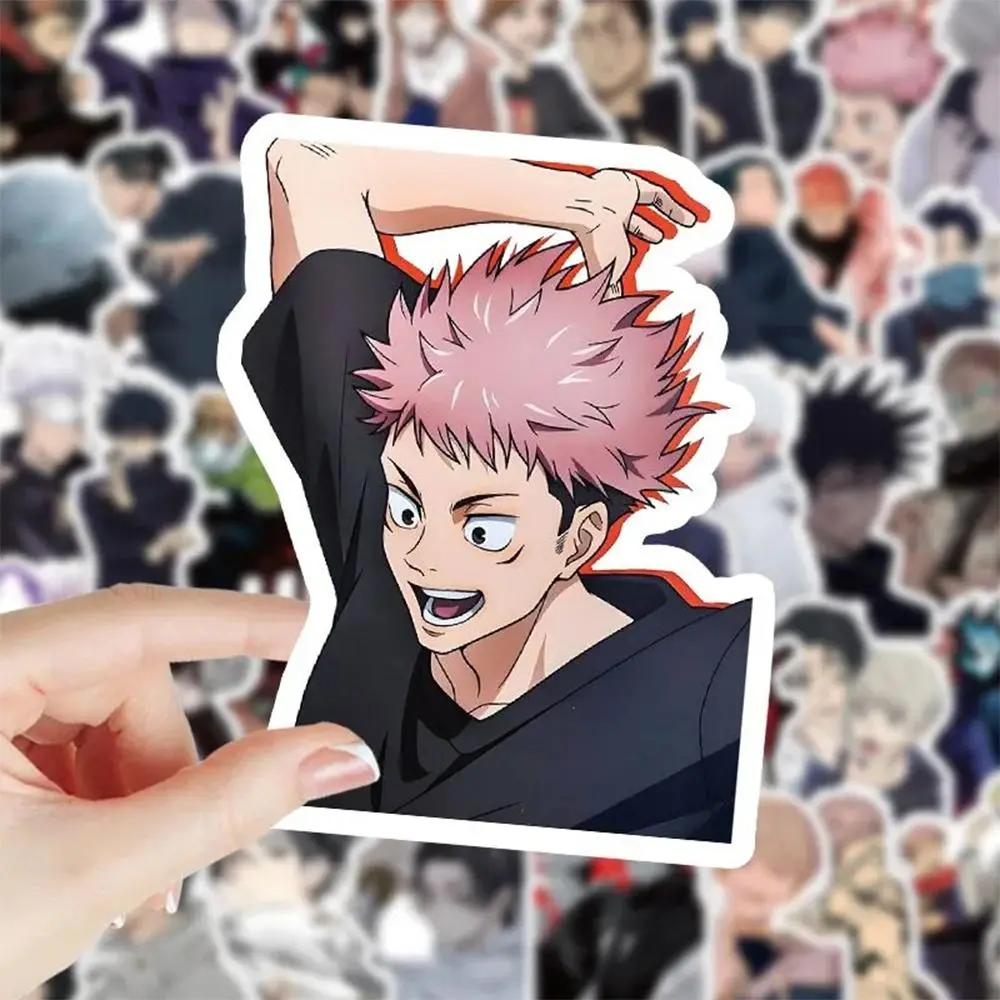 Jujutsu Kaisen Anime Manga Art Unisex Decal Set - 10/30/50/100pcs Itadori Yuji Satoru Gojo Collectibles for DIY Helmet, Phone Decor (Toys & Hobbies, Scrapbooking & Stamping), 10pcs