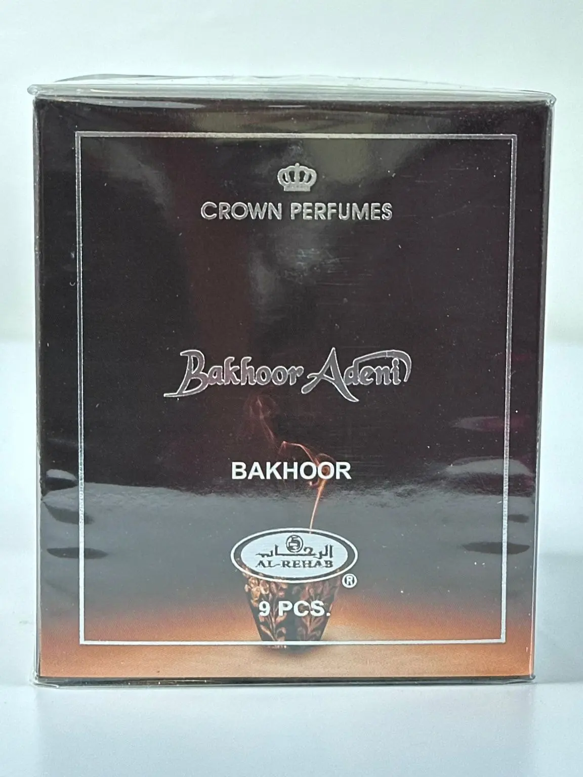 Crown Perfumes Adeni Bakhoor Incense - Authentic Attar for Home & Office - 9 Pieces - Rich Aroma for Calming Atmosphere - Versatile Use