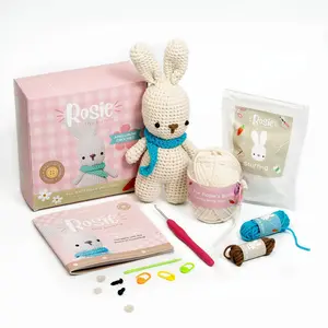 Complete Crochet Kit for Beginners - Knit Loom,  Boho Rabbit Design,  Crochet Kit for Beginners, Step-by-Step Video Tutorial -  Beginner Crochet Kit for Adults