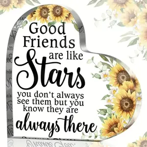 Acrylic Sunflower Christmas Gift for Friends, Desk Decoration, Floral Lover Present, Ideal for Birthdays, Holidays, Thanksgiving, Acrylic Desktop Decoration