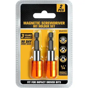 2 count  Drill Bit Holder, 2.5" Quick Change Drill Extension, 1/4" Hex Shank, for Impact Driver  Bits Use