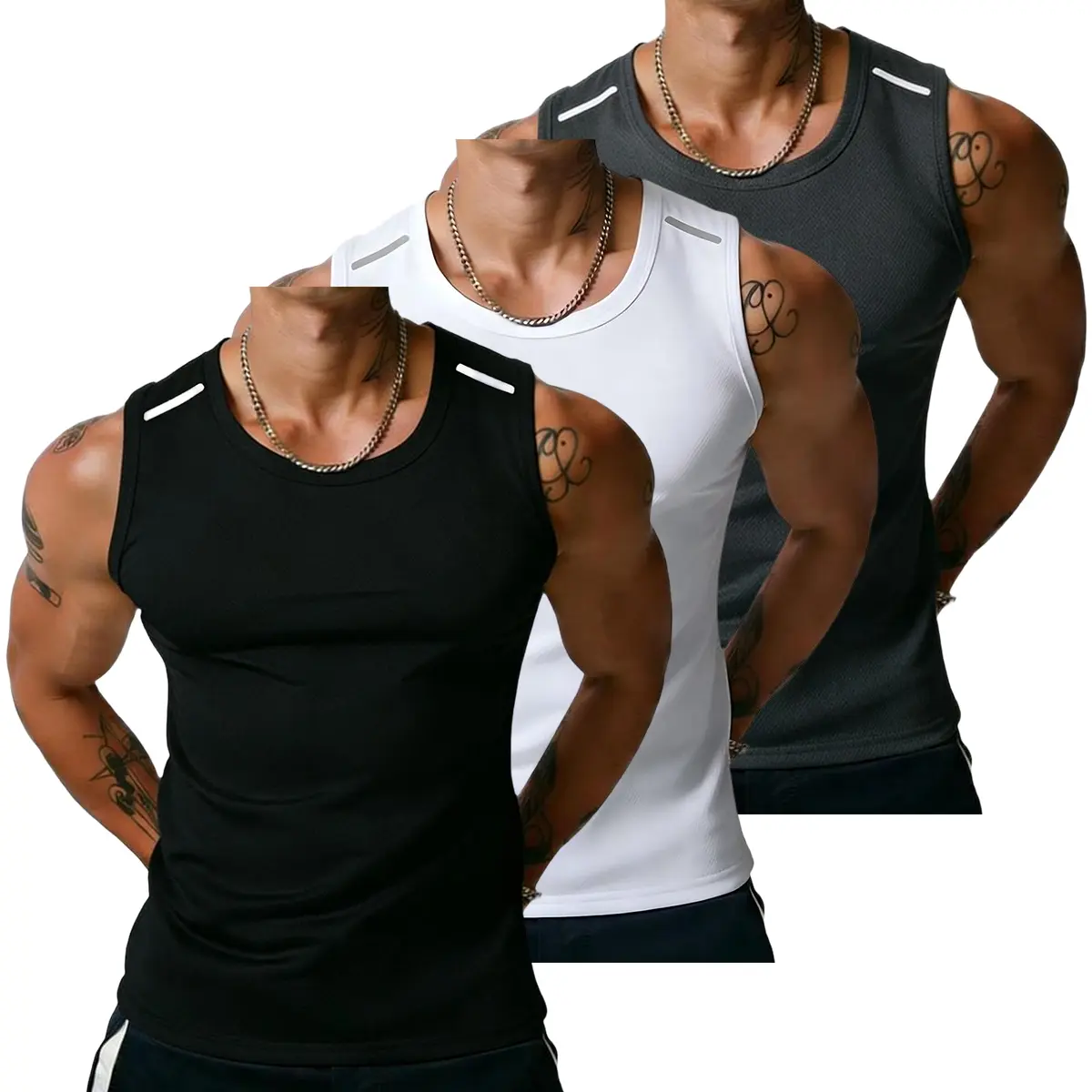 Black + White + Dark Gray