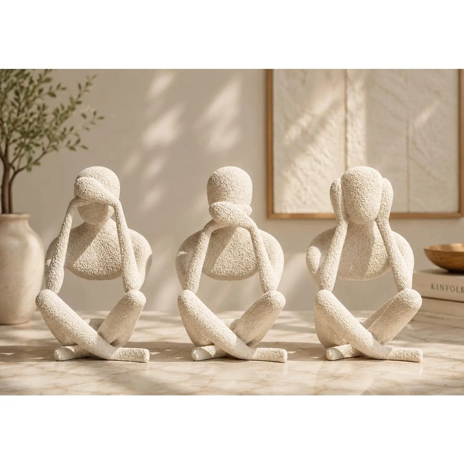 Three Wise Figures Statue Set - 8"