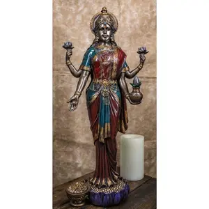 Large Hindu Goddess Of Prosperity And Wisdom Lakshmi Shri Thirumagal Statue 20"H