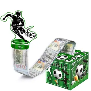 Football Party Decoration Money Box, Soccer Theme Atmosphere Setup Props, Paper Money Gift Box, Event Party Supplies