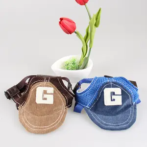 Breathable Dog Sun Hat with Chin Strap - Adjustable Baseball Cap for Outdoor Play - UV Blocking Visor for Puppies & Small Breeds - Keep Cool in Summer