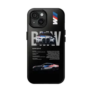 Durable BMW "M4 GT4" iPhone Case - Black