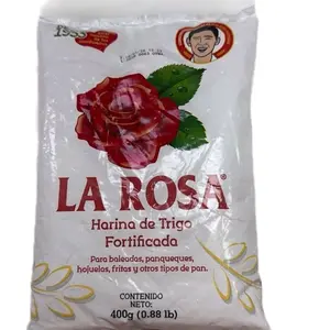 2 Bolsas de La Rosa Harina de Trigo Fortificada 400g c/u