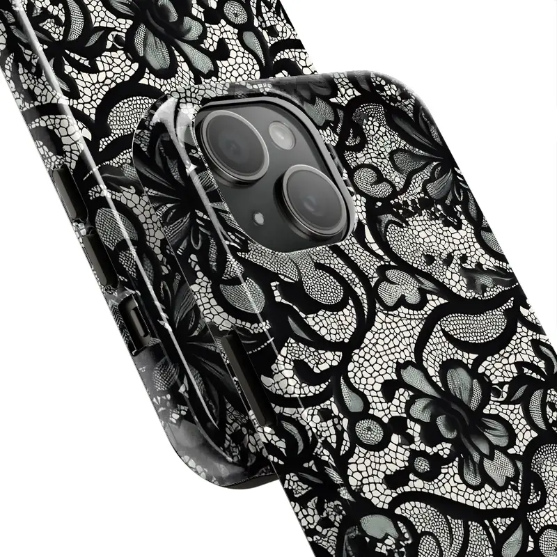Elegant Black Lace Anti Fall TPU Full Coverage Phone Case for iPhone 17 Pro Max Phone Elegant Black Lace Anti Fall TPU Full Coverage Phone Case for iPhone 17 Pro Max Phone